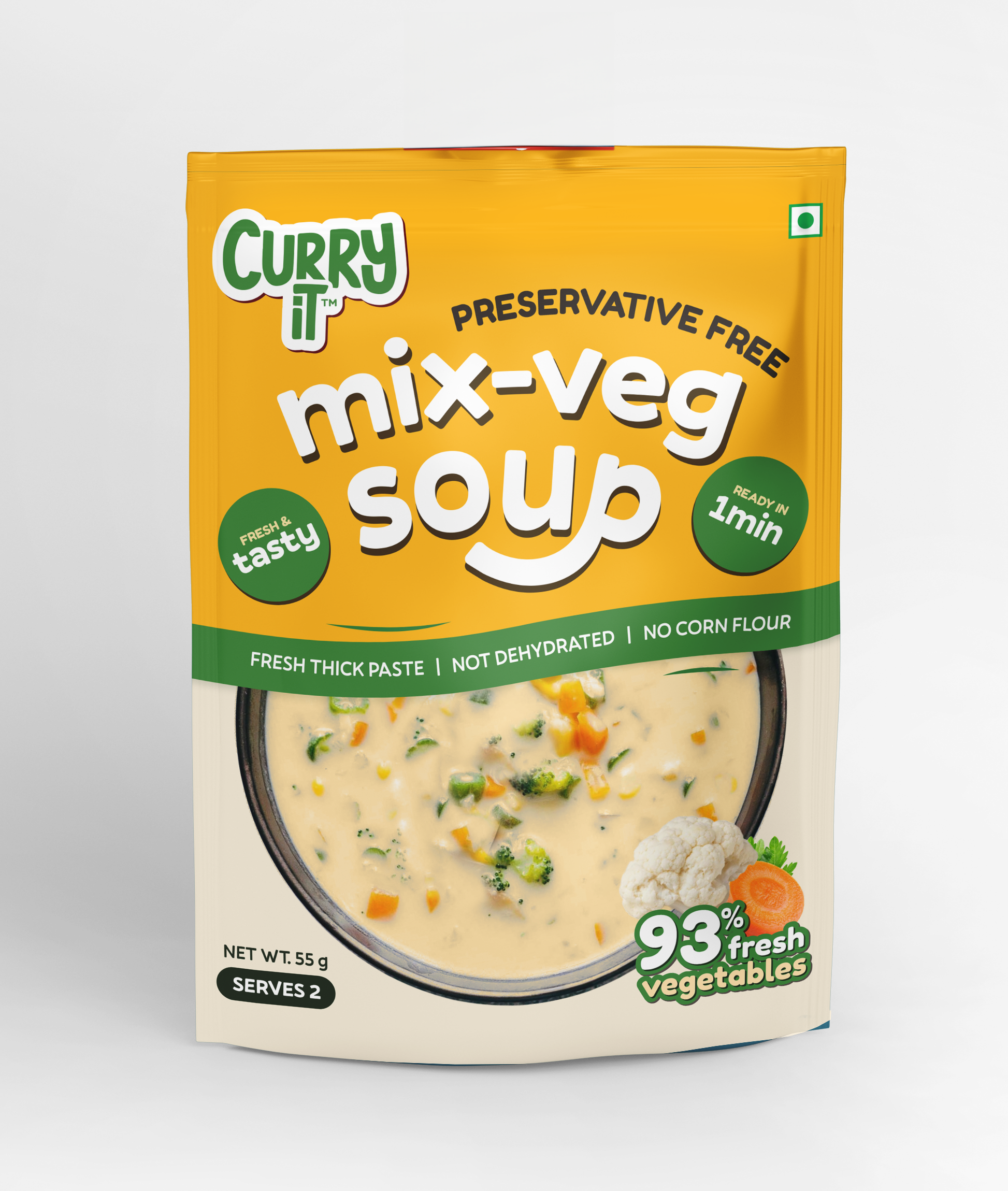 preservative free mix veg soup - combo pack